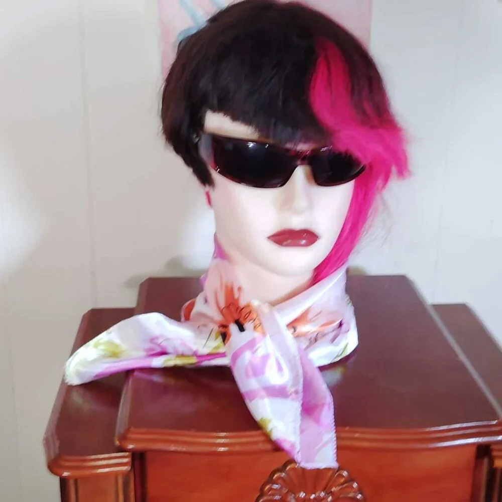 New Purple Pink White Spring Scarf Pastel Silk Feel 20